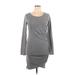 Leith Casual Dress - Sweater Dress: Gray Marled Dresses - Women's Size X-Large