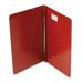 Acco PRESSTEX Report Cover with Tyvek Reinforced Hinge Side Bound Two-Piece Prong Fastener 3 Capacity 14 x 8.5 Red/Red