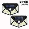 Solar Lights Outdoor LED Motion Sensor Security Lights Solar Flood Lights Waterproof Solar Powered Outdoor Lights for Backyard Fence Deck Patio Garage 2 piece set