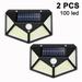 Solar Lights Outdoor LED Motion Sensor Security Lights Solar Flood Lights Waterproof Solar Powered Outdoor Lights for Backyard Fence Deck Patio Garage 2 piece set