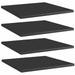 moobody 4 Piece Bookshelf Boards Chipboard Replacement Panels Storage Units Organizer Display Shelves High Gloss Black for Bookcase Storage Cabinet 15.7 x 15.7 x 0.6 Inches (W x D x H)