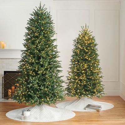 12 ft. Christmas Tree - Windsor Noble Fir Slim Profile Quick-Light Tree - Frontgate - Artificial Christmas Tree