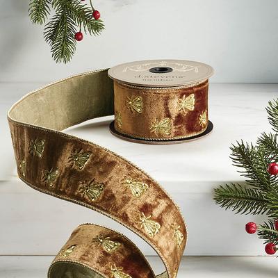 Embroidered Bee Velvet Ribbon - Frontgate