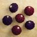 Quilted Flocked Ornaments, Set of Six - Burgundy - Frontgate