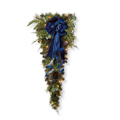 Indigo Berry Greenery Swag - Frontgate - Outdoor Christmas Decorations