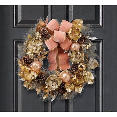 Metallic Wonder Lush Ribbon Wreath - Frontgate
