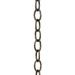 B&P LampÂ® Baby Oval Steel Chain 3/4 Inch by 5/8 Inch Links Antique Brass