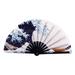 Trayknick Party Prop Fan Folding Fan Folding Fan Colorful Rave Fan Portable Bamboo Hand Fan for Festival Dancing Party Durable Melodious Sound Perfect Gift