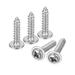 ST3.5x20x7.5mm Phillips Pan Head Self-tapping Screw with Washer 100pack 304 Stainless Steel Wood Screw (Silver)