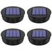 4Pcs Solar Light Replacement Top 1.2V IP65 Waterproof LED Solar Panel Lantern Lid Light Durable Outdoor Solar Top Replacement Round Box Round Solar Light Top Parts