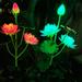 XMMSWDLA Solar Garden Lights Upgraded Solar Lotus Flower Lights Solar Lights Outdoor for Garden Patio Yard Decoration Solar Decorative Lights Larger Solar Panel outdoor lights