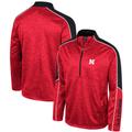 Men's Colosseum Red Nebraska Huskers Marled Half-Zip Jacket