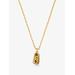 Michael Kors Precious Metal-Plated Brass and Acetate Pavé Empire Logo Necklace Gold One Size