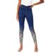 Plus Size Women's 360 Stretch Jegging by Denim 24/7 in Metallic Paisley Ombre (Size 44 W) Pull On Jeans Denim Legging