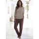 Pyjama H.I.S Gr. 44/46, rot (bordeauc) Damen Homewear-Sets Pyjamas