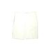 Croft & Barrow Khaki Shorts: White Solid Bottoms - Women's Size 6