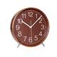 KAMEISHI 8 Inch Wood Table Clocks Battery Operated For Living room Bedroom Bedside Kitchen Round Decor Table Clock Silent Non Ticking Quiet Sweep Second Hand Quartz Large Numerals KSZ822 Brown