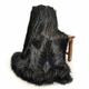 Faux Fur Blankets 180×150 cm Black Fleece Blanket Peacock Feather Fur Throw Super Soft Long Shaggy Throw Blanket Fluffy Faux Fur Blankets Comfort Luxury Faux Fur Throw Blanket-180×150cm