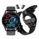 Panda Buk Smart Watch for Men, Touch Screen Sport Watches with Heart Blood Pressure Rate Monitor, Fitness Smartwatch with Dual Headset Earphone Modes, 24H Sleep Tracking