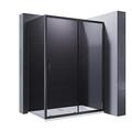 ELEGANT Black Shower Door 1100x900mm Shower Enclosure 8mm Easy Clean Glass Shower Cubicle Door with Side Panel for Bathroom Wet Room