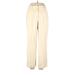 Lands' End Dress Pants - Mid/Reg Rise: Ivory Bottoms - Women's Size 12 Petite