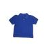 The Children's Place Short Sleeve Polo Shirt: Blue Solid Tops - Kids Boy's Size Medium
