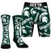 Men's Rock Em Socks Michigan State Spartans All-Over Underwear and Crew Combo Pack