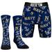 Men's Rock Em Socks Navy Midshipmen All-Over Underwear and Crew Combo Pack