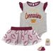 Girls Infant Heather Gray/Burgundy Washington Commanders All Dolled Up Three-Piece Bodysuit, Skirt & Booties Set