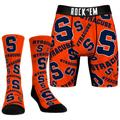 Men's Rock Em Socks Syracuse Orange All-Over Underwear and Crew Combo Pack