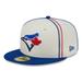 Men's New Era Cream/Royal Toronto Blue Jays Chrome Sutash 59FIFTY Fitted Hat