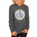 Women's Gameday Couture Charcoal Marquette Golden Eagles Circle Graphic Fitted Long Sleeve T-Shirt
