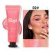 SDJMa Blusher Cream Gel Cream Blush Makeup Lightweight Breathable Feel Sheer Flush Of Color Natural-Looking Dewy Finish Oil-Free Nude Burn 1 Count