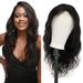 SEGO Human Hair 13cm*4cm Lace Frontal 100% Human Hair Extensions Body Wavy Natural Black Long Soft Hair For Women 20in-30in