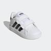 Sneaker ADIDAS SPORTSWEAR "GRAND COURT LIFESTYLE HOOK AND LOOP", Gr. 20, schwarz-weiß (cloud weiß, core schwarz, core schwarz), Synthetik, Textil, sportlich, Schuhe, für Kinder, Design auf den Spuren des adidas Superstar