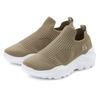 Sneaker LASCANA, Damen, Gr. 37, grün (oliv), Obermaterial: 100% Textilmaterial. Futter: 100% Textilmaterial. Decksohle: 100% Textilmaterial. Laufsohle: 100% Synthetik, unifarben, casual, Schuhe, Slip-On-Sneaker, Halbschuh, Slipper, Freizeitschuh VEGAN