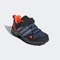 Wanderschuh ADIDAS TERREX "TERREX AX2R HOOK-AND-LOOP" Gr. 38, blau (wonder steel, grey three, impact orange) Schuhe Kinder