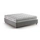 Lit double conteneur 140x190 cm en tissu gris