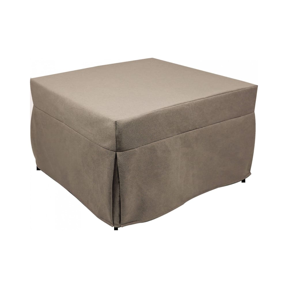 Pouf en tissu tourterelle 78x78 cm