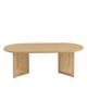 Table basse en bois et cannage L120cm bois clair