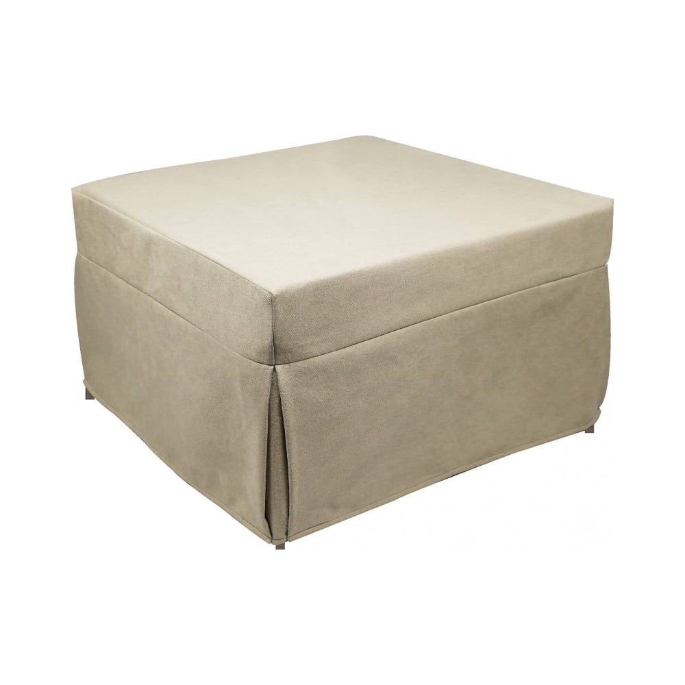 Pouf en tissu beige 78x78 cm