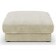 Pouf en velours côtelé beige