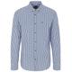 Armani Exchange Men's Regular Fit, Rosin Micro Pattern, Embroidered Logo Shirt, Blue, Klein