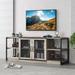 Farmhouse TV Stand Iron Mesh Wind Industrial Corner Multimedia for Living Room