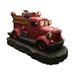 38" LED Lighted Red Vintage Fire Truck Spring Outdoor Garden Water Fountain