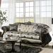Iger Traditional Black Chenille and Faux Leather Tufted Back Sofa by Furniture of America