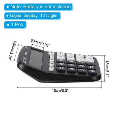 Desk Calculator, Standard Function 12 Digits LCD Display Calculator