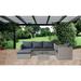 4 Piece Patio Furniture Set Rattan Furniture Set Outdoor Wicker Sectional Sofa for Backyard, Lawn, Meadow, Farmland, Patio