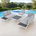 5-Piece Aluminum Patio Sectional Sofa Set with End Tables