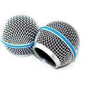 2pc-Replacement Blue Steel Mesh Microphone Grill Head for Shure Sm58 Wireless Microphone and Wired Mics Beta 58 a Shure Sv100 Wireless Mics Pgx24/slx24/sm58
